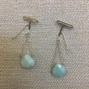Light blue drop earrings